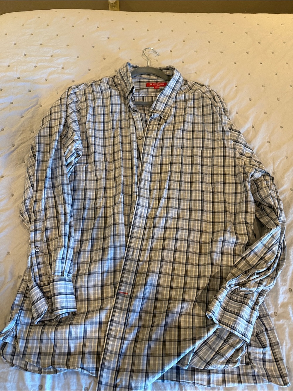 Daniel Cremieux Men's Plaid Button-Down Shirt - Gray and Blue